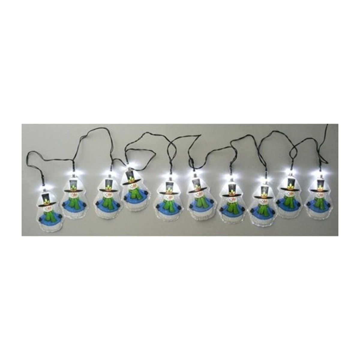 BURI WH Solar LED Lichterkette Schneemann Design - Bild 1