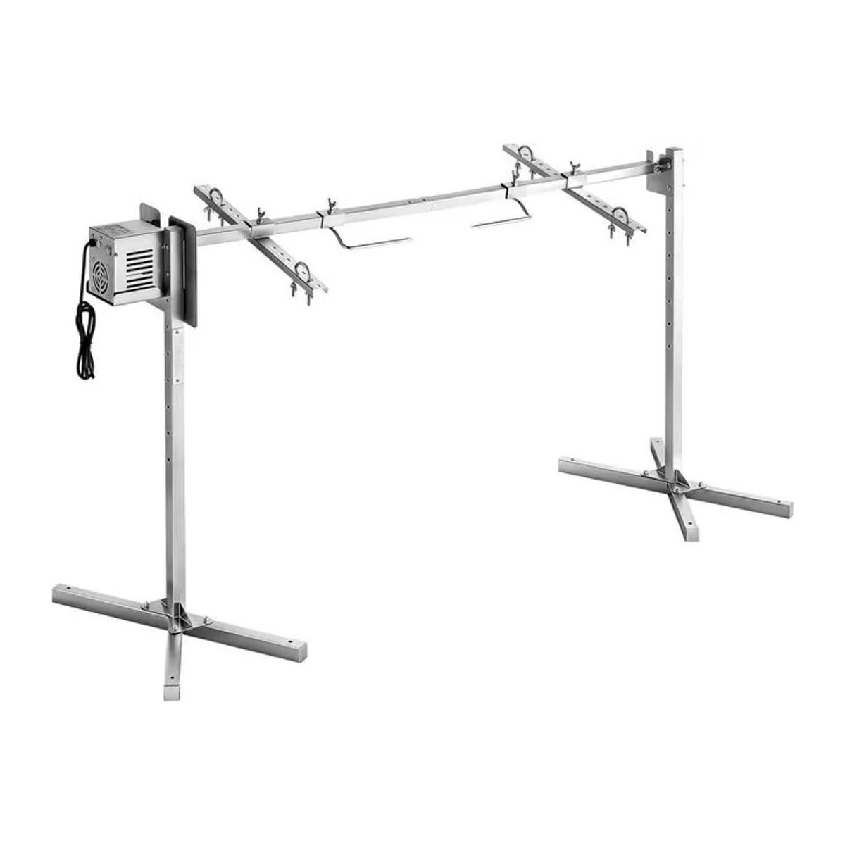 Buying Solutions MB Elektrisches Grill-Rôtisserie-Set aus Edelstahl mit 8 Höhenstufen und 38W Motor - Bild 1