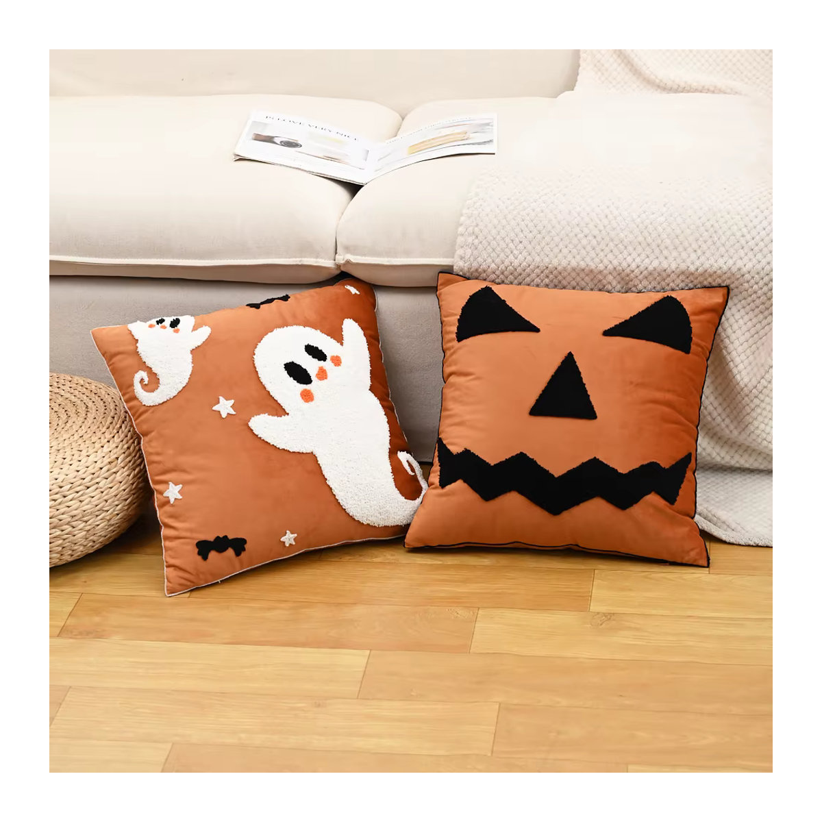 BUYNOW Halloween Geist Kissenbezug für Sofa und Couch zur kreativen Wohnzimmer Dekoration - Bild 3