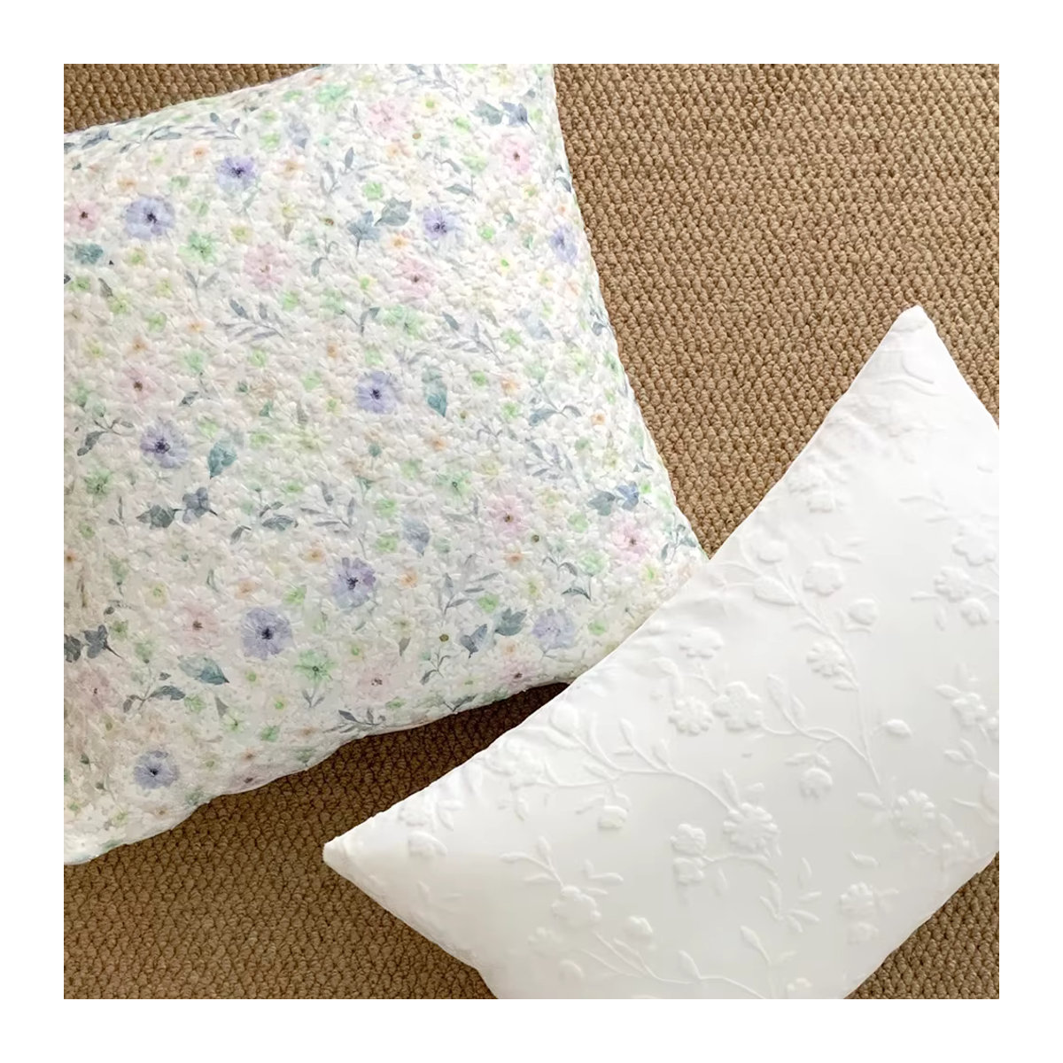 BUYNOW Jacquard Kissenbezug mit floralem Blattmuster in Sattel für Wohnzimmer und Schlafzimmer - Bild 4