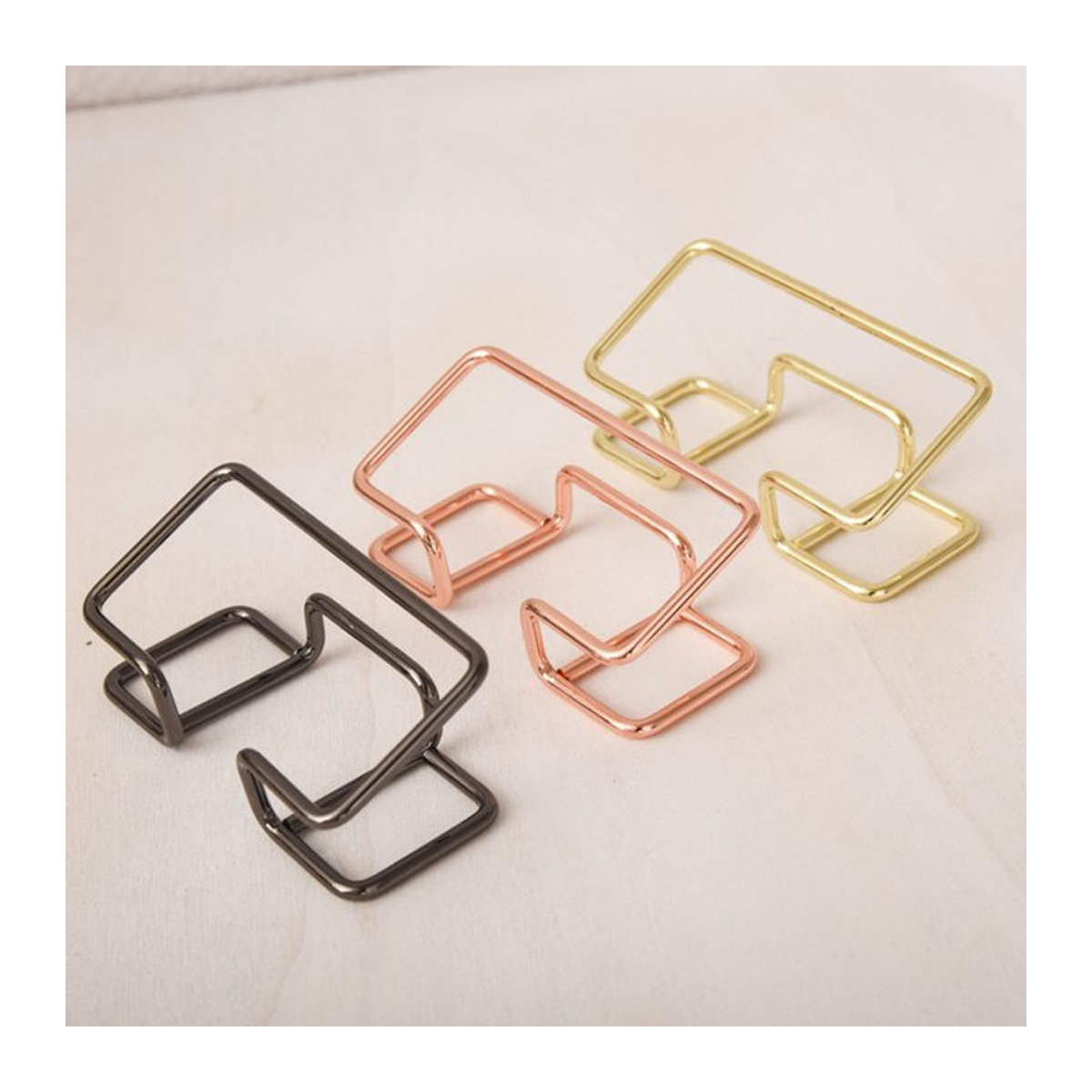 Bview Art Visitenkartenhalter aus Metall in Gold im minimalistischen Design als dekorativer Kartenbox-Organizer - Bild 1