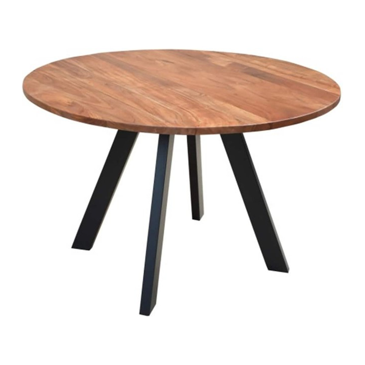 byLIVING Esstisch TARA Massivholztisch aus Akazie in Natur und Schwarz, Breite: 120 cm - Bild 1