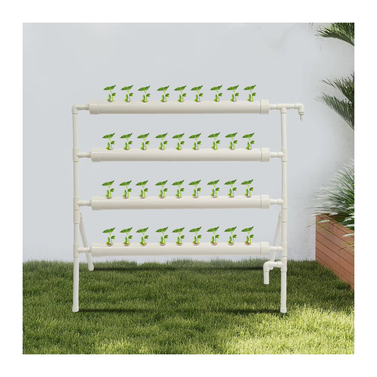 Bymaocar Hydroponic Grow Kit mit 36 Löchern und 4 Röhren, Erdloses Pflanzenanbausystem im Deep Water Culture Verfahren inklusive Pumpe - Bild 2