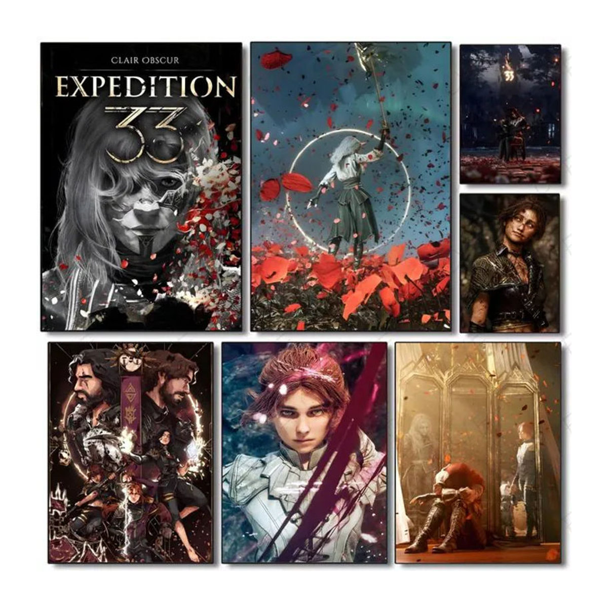 C-Clair O-Obscur Expedition 33 Dark Fantasy Poster auf Papier, mehrfarbig, Hochformat - Bild 1