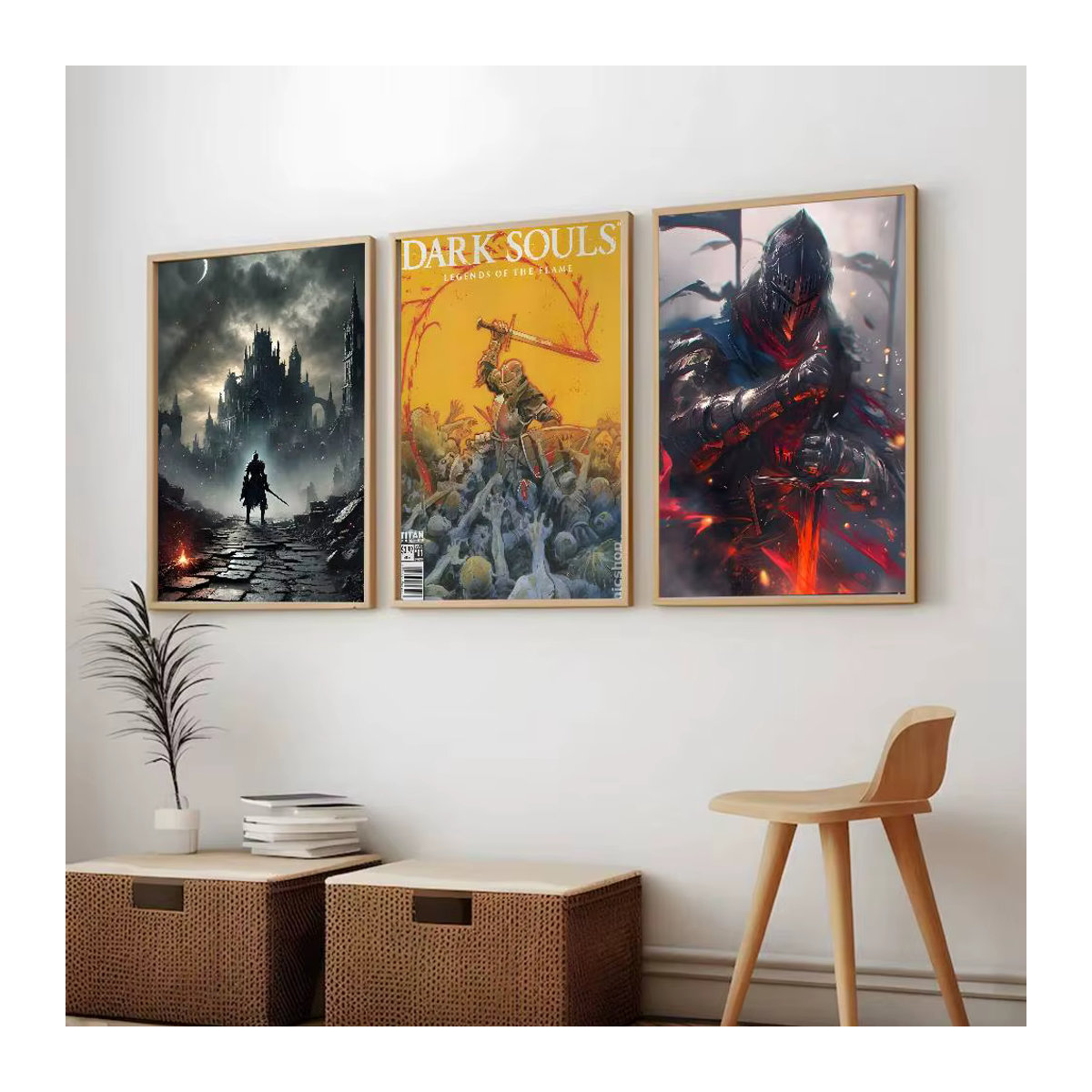 C-Classic Games Dark Souls 3 Chevalier Leinwandgemälde Multicolor, Höhe: 20 cm, Breite: 15 cm - Bild 2