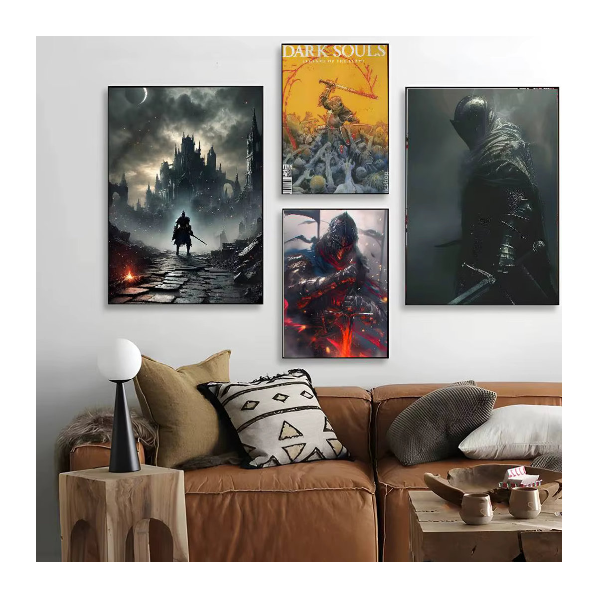 C-Classic Games Dark Souls 3 Chevalier Leinwandgemälde Multicolor, Höhe: 20 cm, Breite: 15 cm - Bild 4