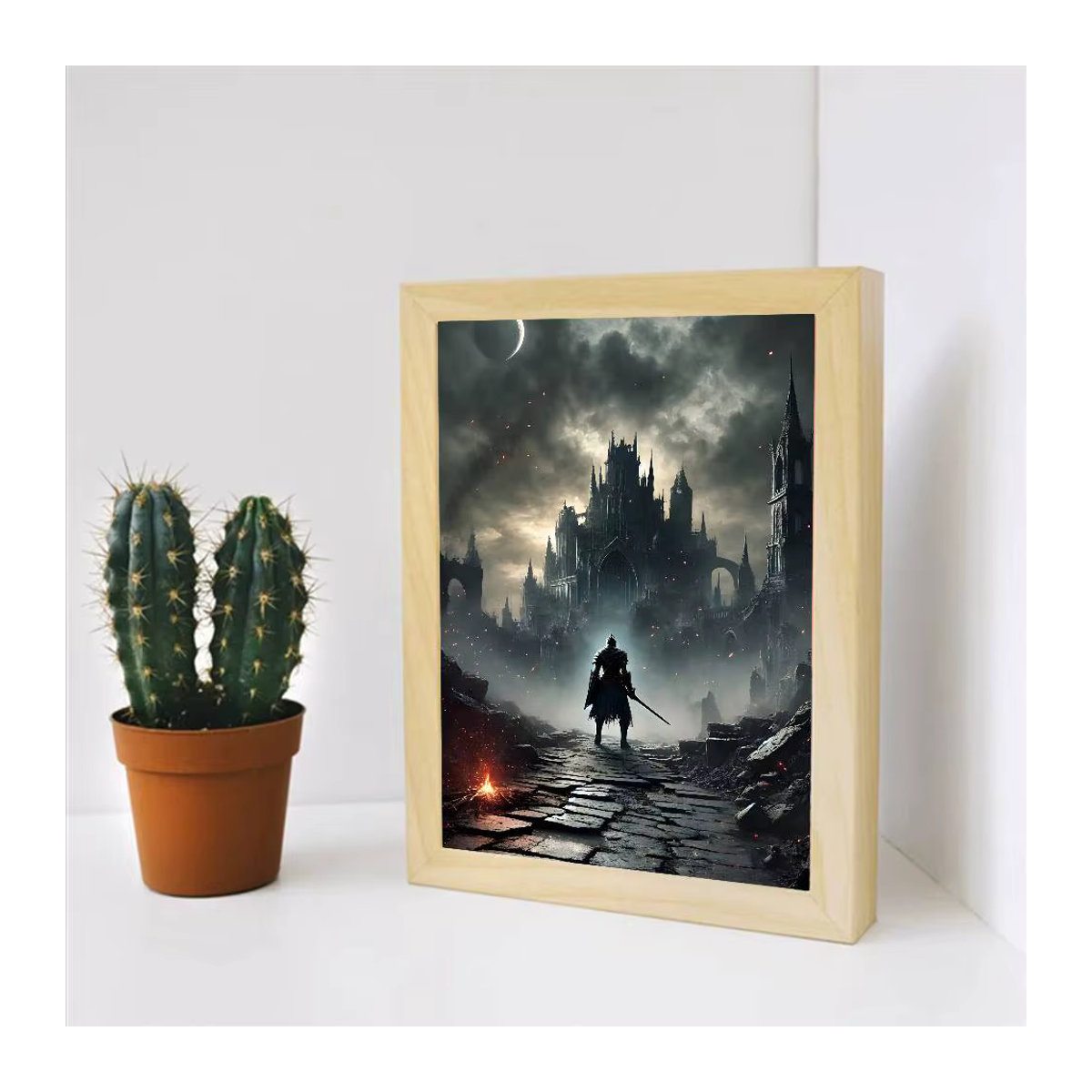 C-Classic Games Dark Souls 3 Chevalier Leinwandgemälde Multicolor, Höhe: 20 cm, Breite: 15 cm - Bild 6