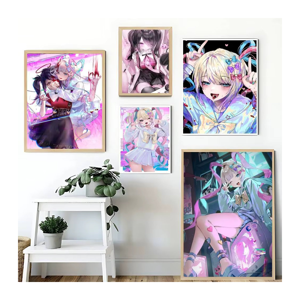 C-Needy Girl Streamer Retro Poster Wandkunst in HD Qualität für deine Kawaii Raumdekoration, B/H: 20 x 15 cm - Bild 2