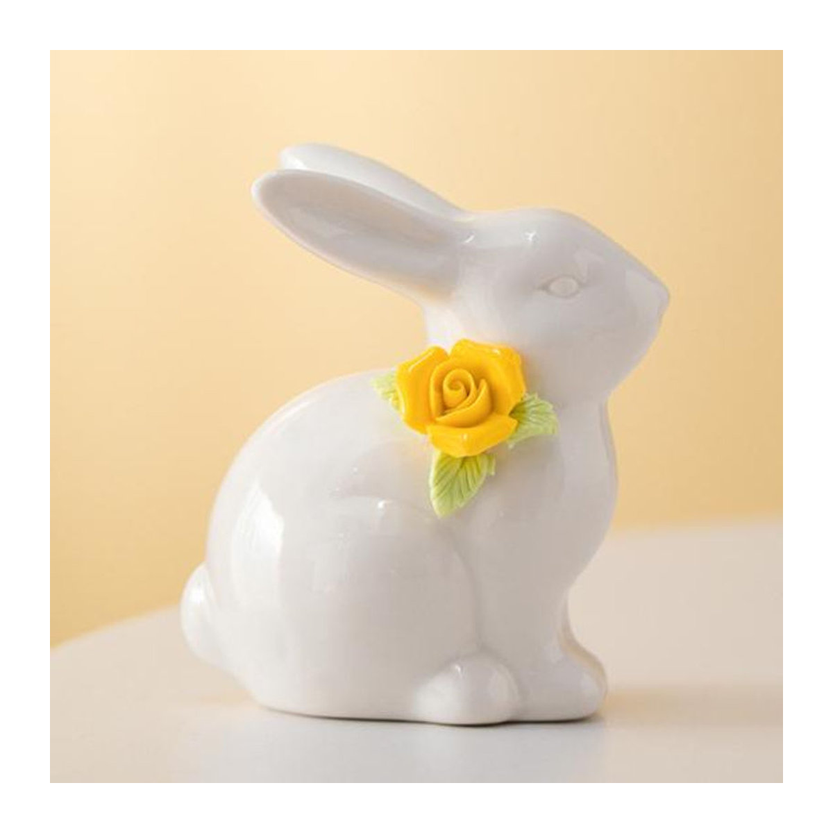 Caihezhi Oster-Keramik-Hase in Weiß als minimalistische Blumenvase und dekorative Osterfigur für Frühling und Hausdekoration - Bild 6