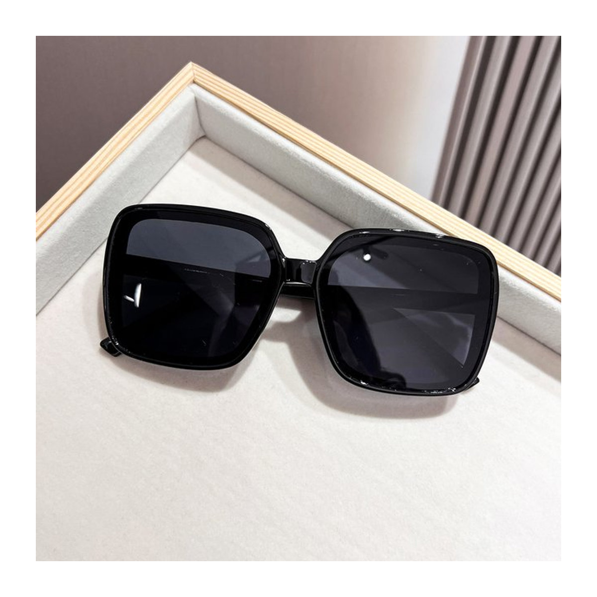 CAIPAI Brille mit quadratischem Rahmen in Schwarz und Smoked-Optik für Damen und Herren - Bild 1