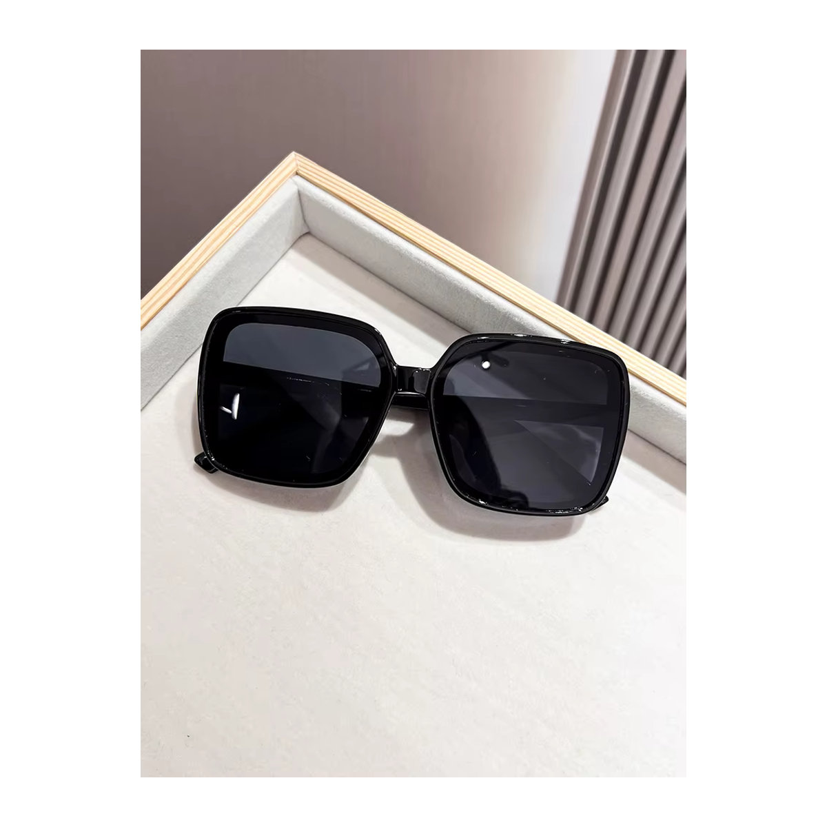 CAIPAI Brille mit quadratischem Rahmen in Schwarz und Smoked-Optik für Damen und Herren - Bild 5