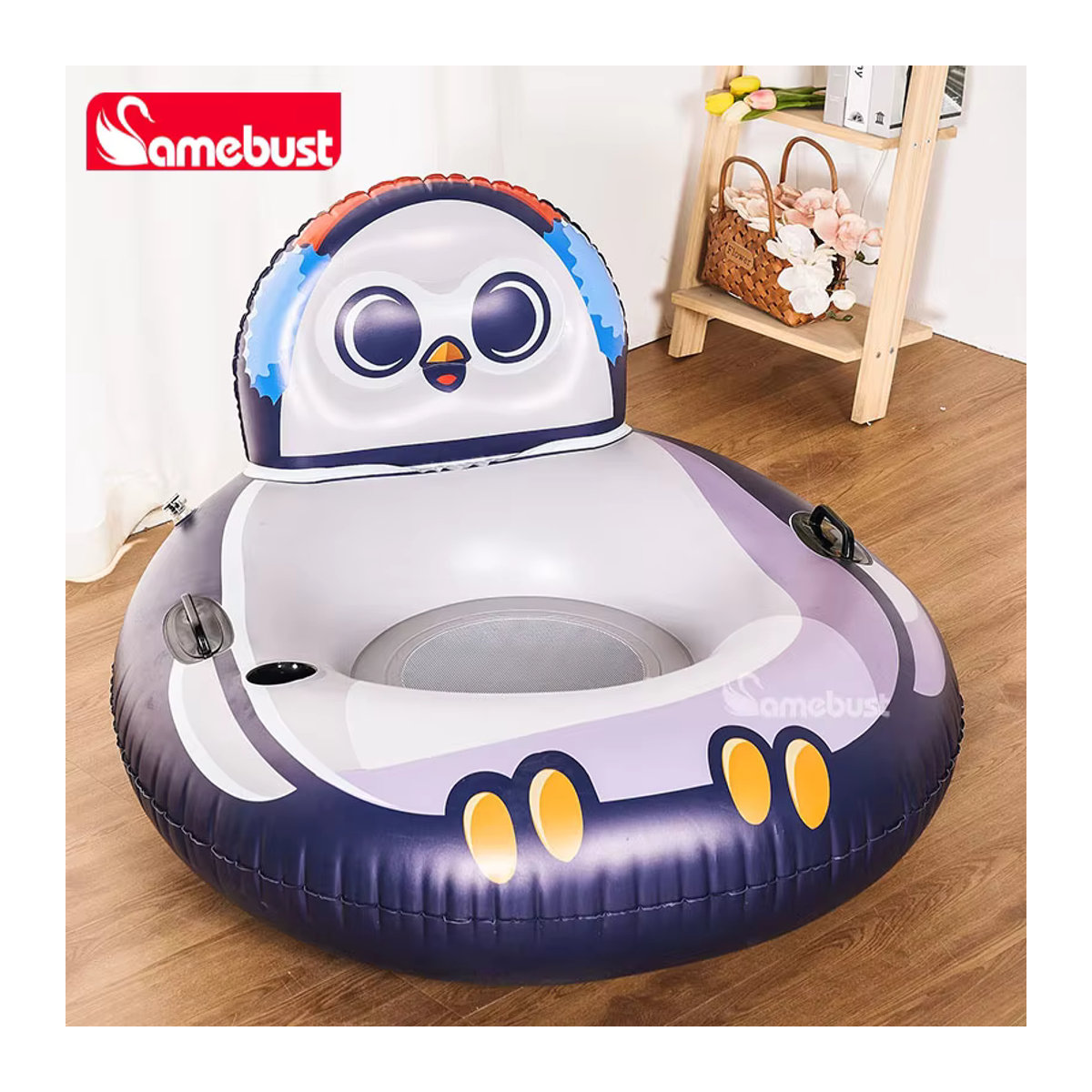 Camebust Aufblasbare Eule Schwimmmatratze aus PVC für Pool und Schwimmbad - Bild 3