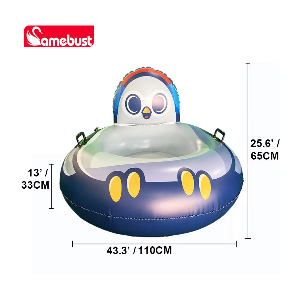 Camebust Aufblasbare Eule Schwimmmatratze aus PVC für Pool und Schwimmbad - Bild 6