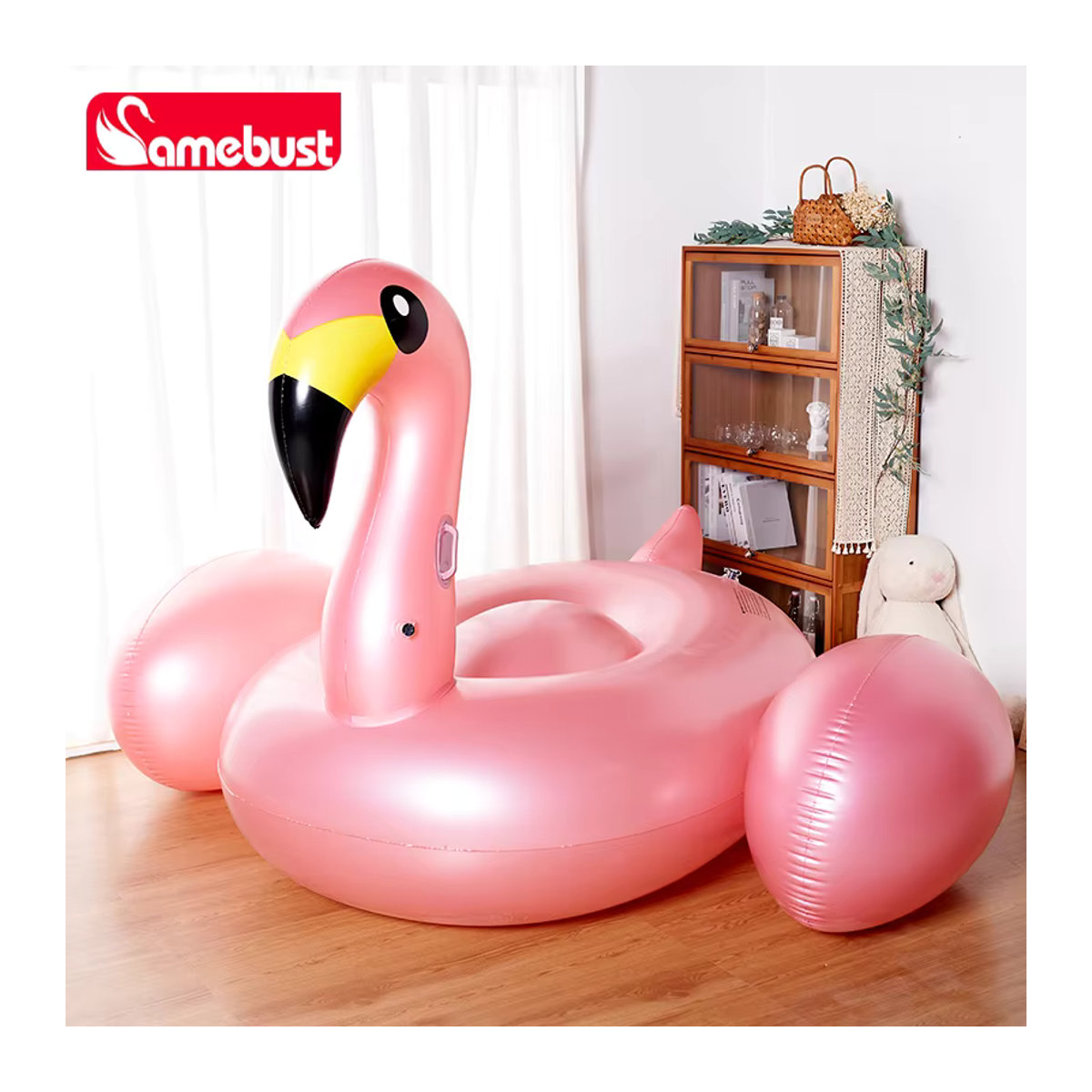 Camebust aufblasbare Flamingo-Röhre in Roségold als lustiger Schwimmbecken-Schwimmer für deine Schwimmparty - Bild 2