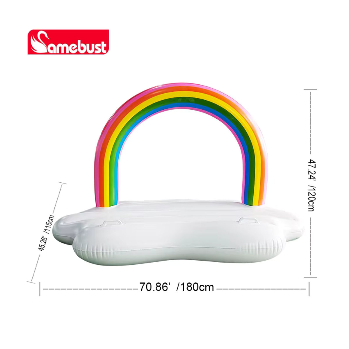 Camebust Aufblasbare Wasserboje Regenbogen-Bogen als Schwimmende Pooldekoration für deine Party - Bild 3