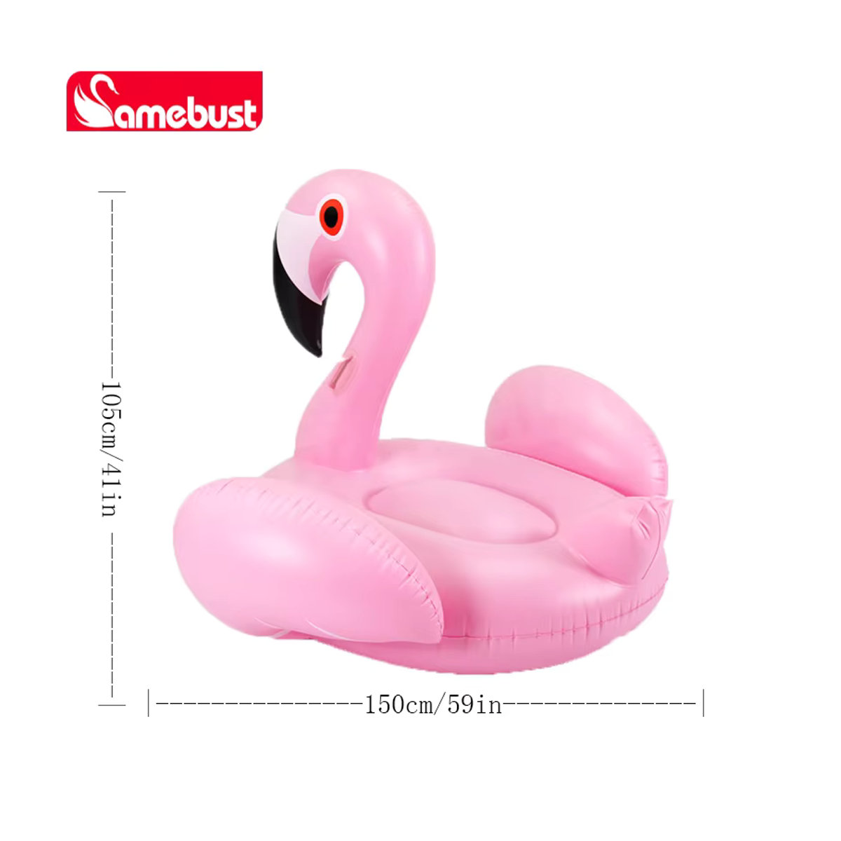 Camebust Aufblasbarer Flamingo Schwimmkörper als Schwimmbad Rider für deine Party-Dekoration - Bild 4