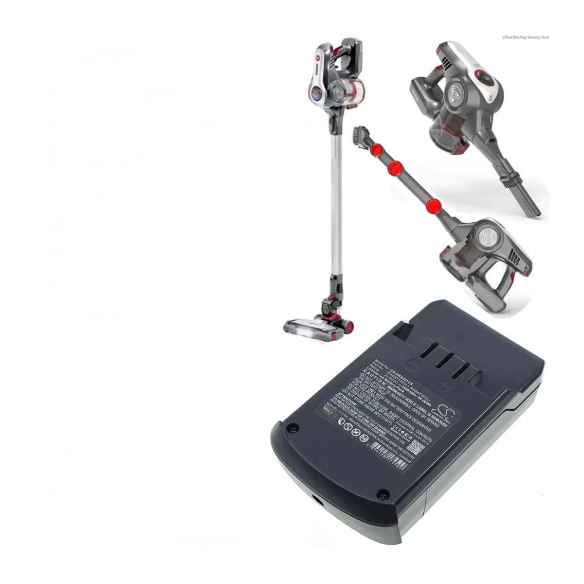 Cameron Sino Akku für Hoover Rhapsody, DS22G, DS22G001, DS22HCB001, DS22GR001, 2000mAh/2500mAh, Schwarz - Bild 1