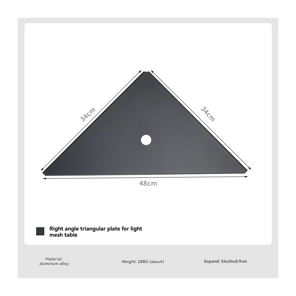 CAMPINGMOON T-2356BK Light Mesh Table Klapptisch Erweiterungspanel aus Aluminiumlegierung in Schwarz - Bild 4