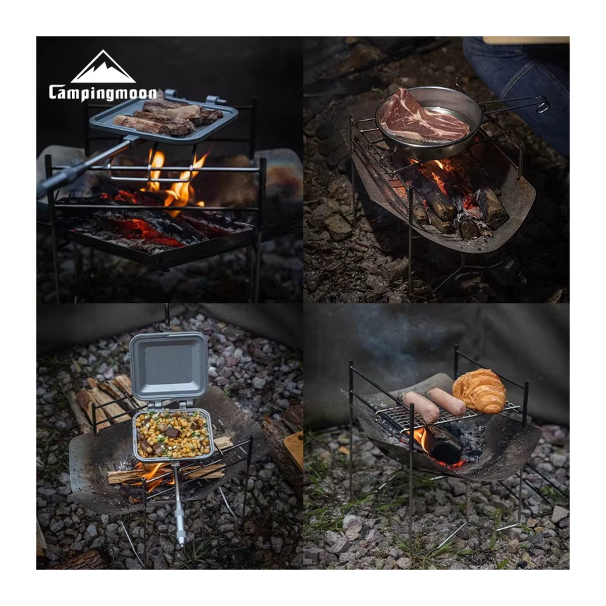 Campingmoon Tragbarer Klappgrill aus Edelstahl für Outdoor und Camping - Bild 3
