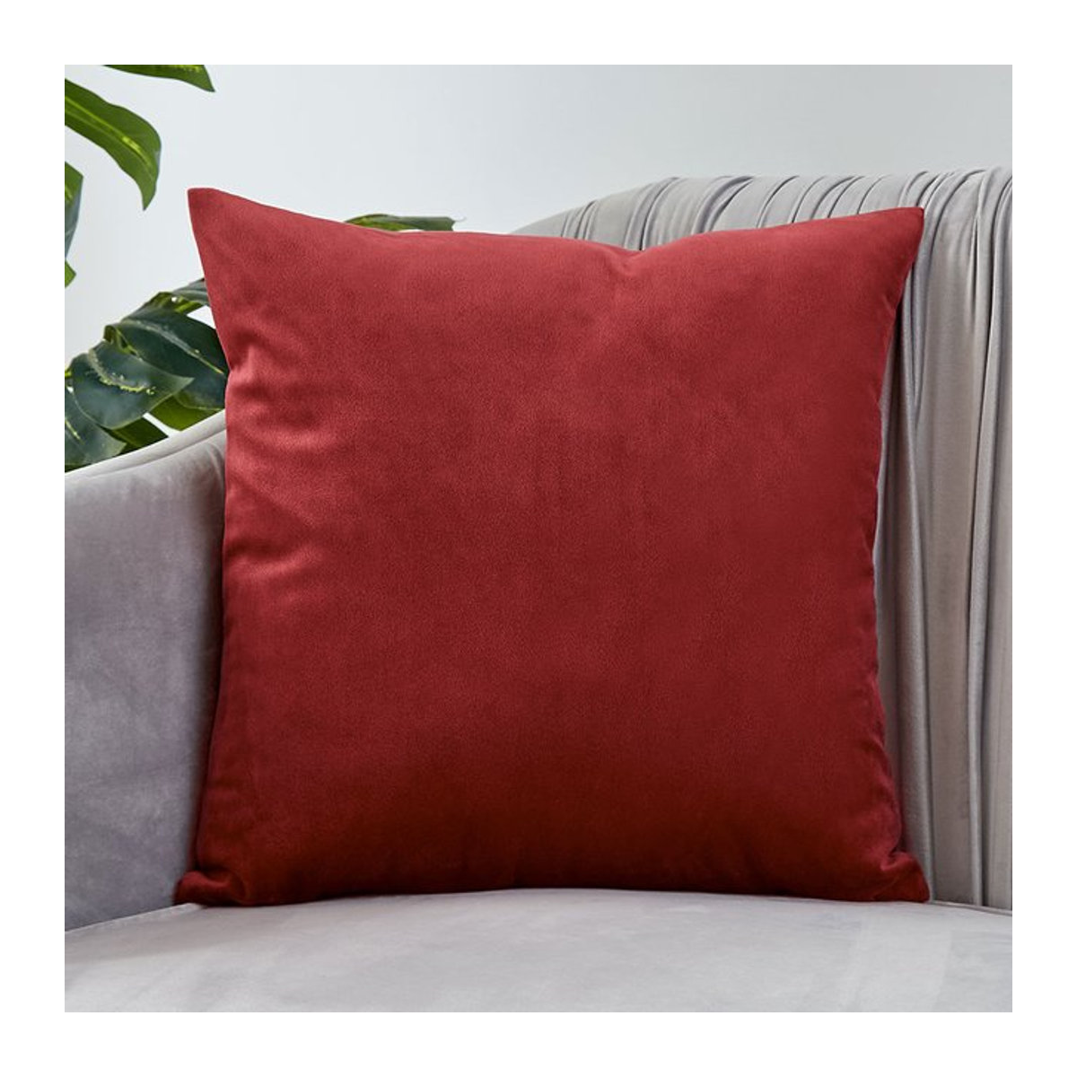 Canirica Kissenbezug aus ultra weichem Samt in Rot für dein Sofa und deine Wohndekoration - Bild 1
