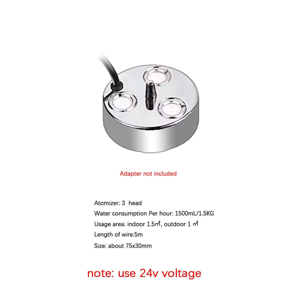 CANIVIDOR Ultraschall Luftbefeuchter Zerstäuber mit bunter Lampe und Nebelmaker in Silber - Bild 2