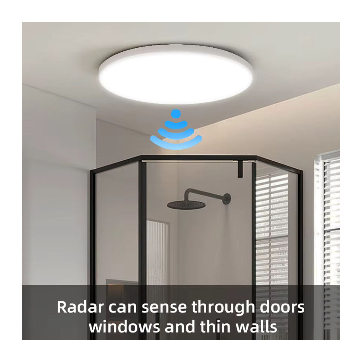 CANMEIJIA LED Deckenleuchte mit Radar Sensor IP65 Wasserdicht in Weiß, Kaltweiß, 30W - Bild 4