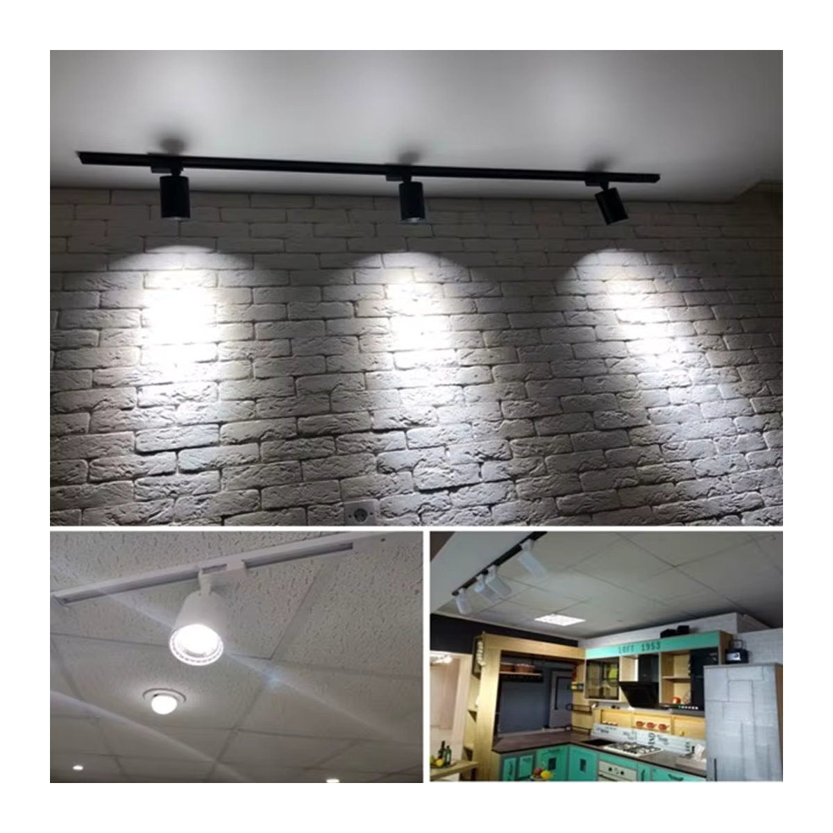 CANMEIJIA LED-Schienenstrahler-Set mit integrierter LED für Schienensysteme zur Innenbeleuchtung - Bild 3