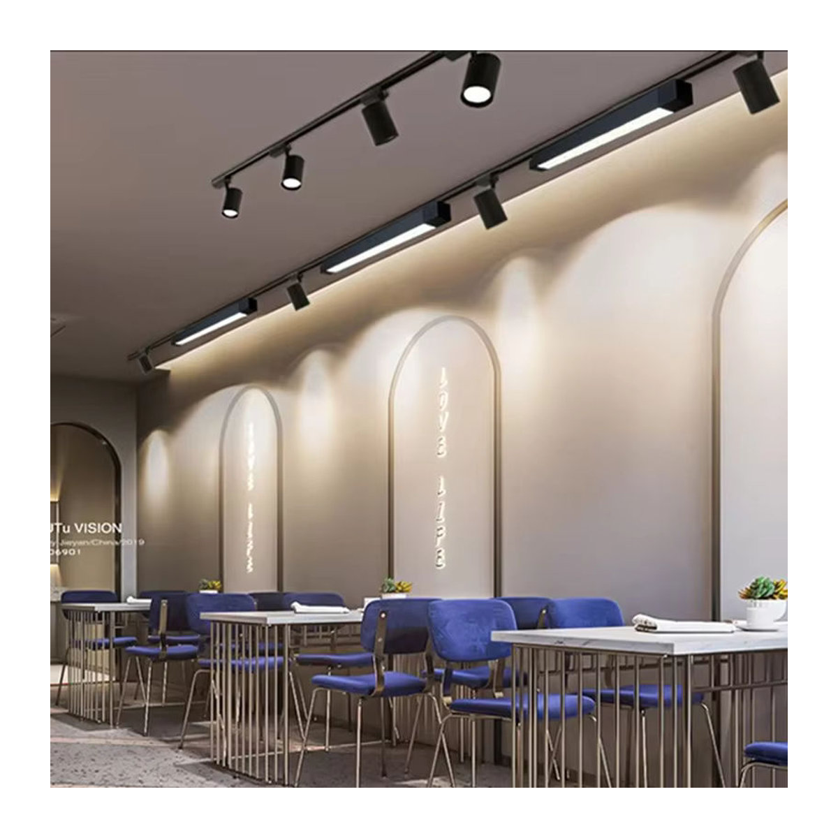 CANMEIJIA LED Schienensystem Set Modern Schwarz für Bekleidungsgeschäft, Shop, Küche und Wohnzimmer - Bild 3