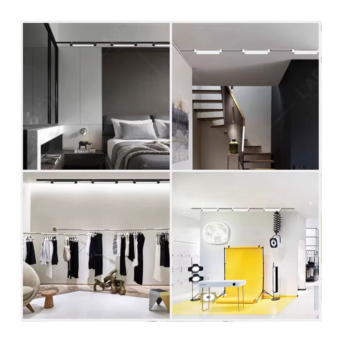 CANMEIJIA LED Schienensystem Set Modern Schwarz für Bekleidungsgeschäft, Shop, Küche und Wohnzimmer - Bild 5