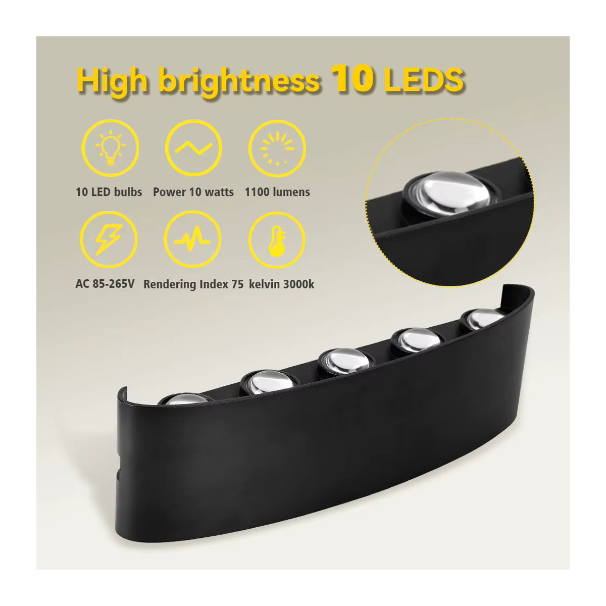 CANMEIJIA LED Wandlampe IP65 Wasserdicht für Innen und Außen - Bild 4