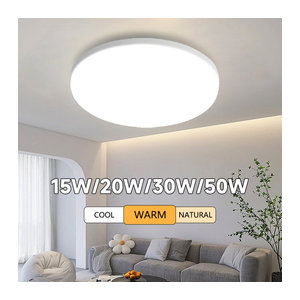 CANMEIJIA Moderne LED Deckenlampe Rund in Weiß 50W