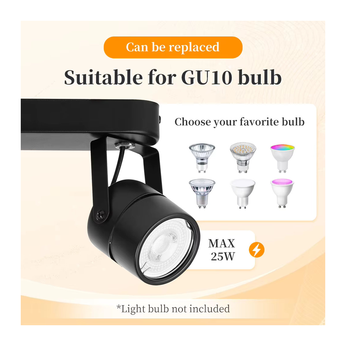 CANMEIJIA Moderne LED-Deckenleuchte aus Aluminium mit GU10 Fassung für Wohnzimmer, Schlafzimmer, Flur und Küche - Bild 2