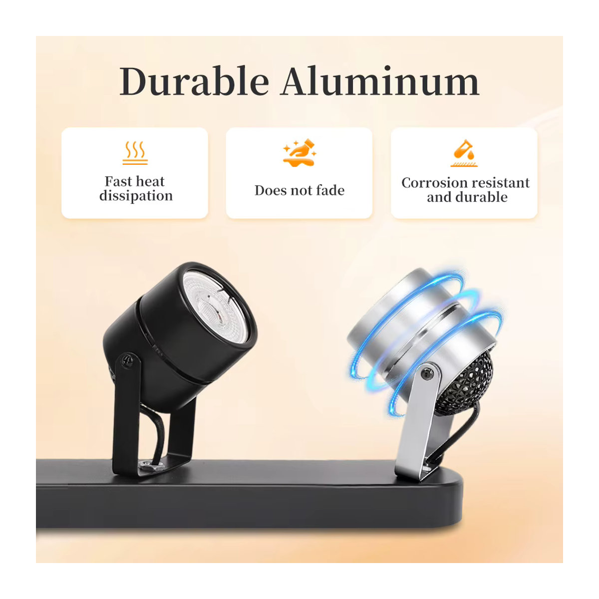 CANMEIJIA Moderne LED-Deckenleuchte aus Aluminium mit GU10 Fassung für Wohnzimmer, Schlafzimmer, Flur und Küche - Bild 3