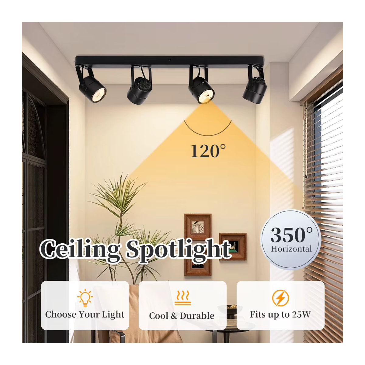 CANMEIJIA Moderne LED-Deckenleuchte aus Aluminium mit GU10 Fassung für Wohnzimmer, Schlafzimmer, Flur und Küche - Bild 5