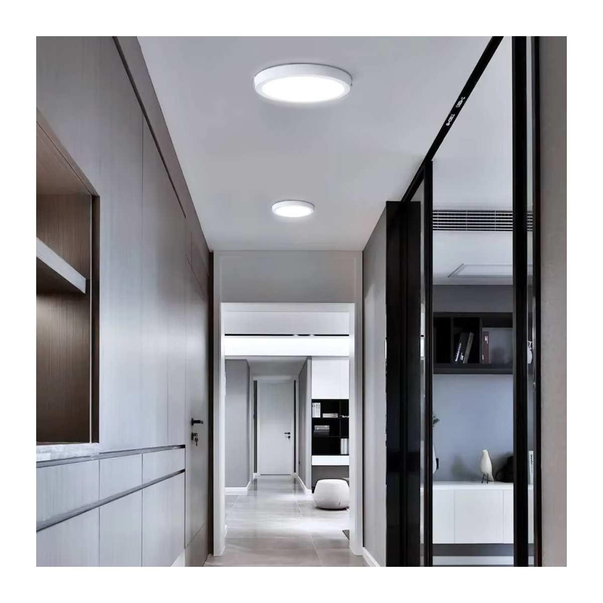 CANMEIJIA Ultradünne kreisförmige LED-Deckenleuchte aus Acryl in Weiß für minimalistische Innenbeleuchtung - Bild 2