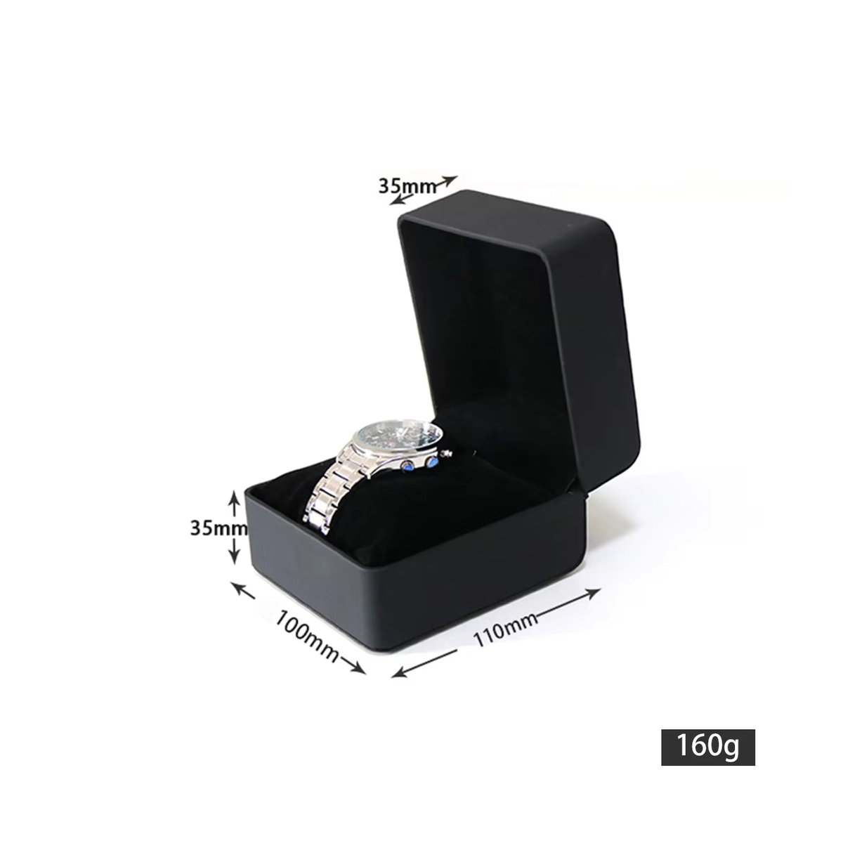 CAOWTAN Uhrenbox aus Leder als Organizer für Armbanduhren und Schmuck in Schwarz oder Braun - Bild 3