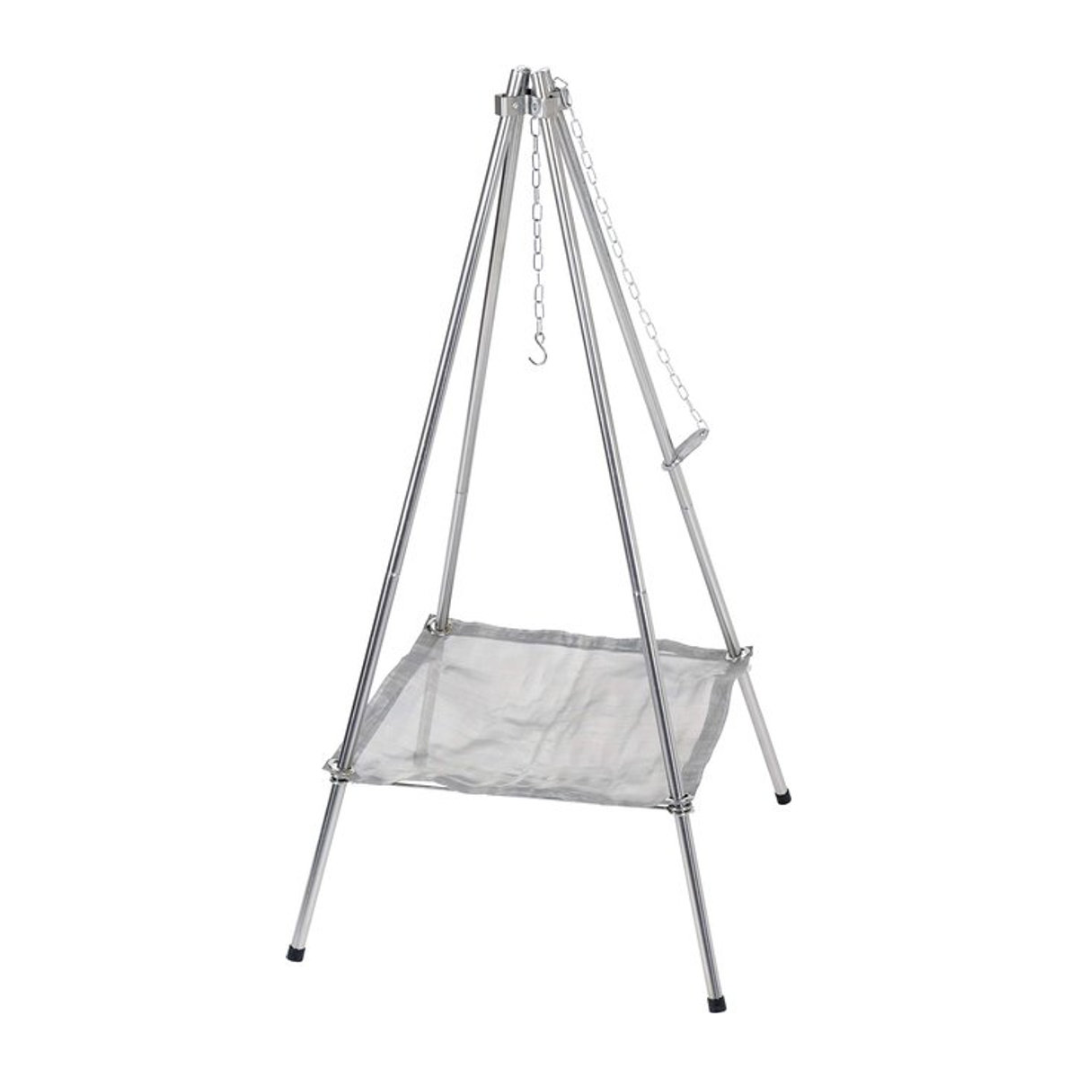 Captain Stag Quad-Feuerständer UG-71 Mesh-Typ Vierbeinständer mit flexibler Kette und Aufbewahrungstasche - Bild 1
