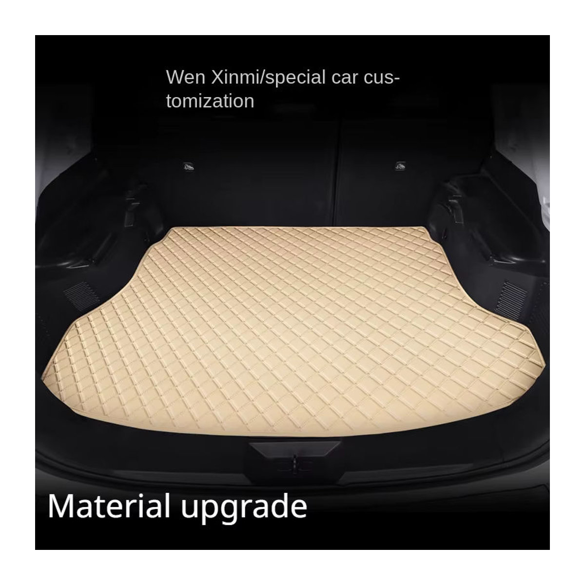 CAR XLY Kofferraummatte aus schwarzem Leder mit geometrischem Design für BMW Serie 3 E46 E91 E93 F30 F31 F34 G20 - Bild 2