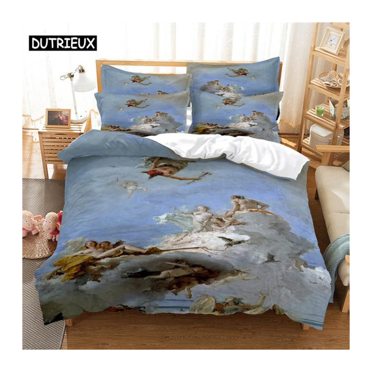 Cartoon Bettwäscheset mit 3D Digitaldruck und Reißverschluss, Single-Größe, B: 135 cm, L: 200 cm - Bild 1