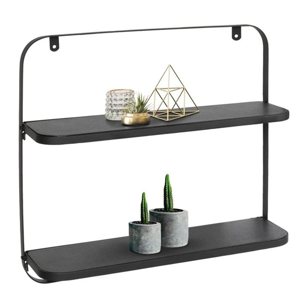 casa pura Wandregal Amy Modern Schwarz aus Metall zur Wandmontage - Bild 1
