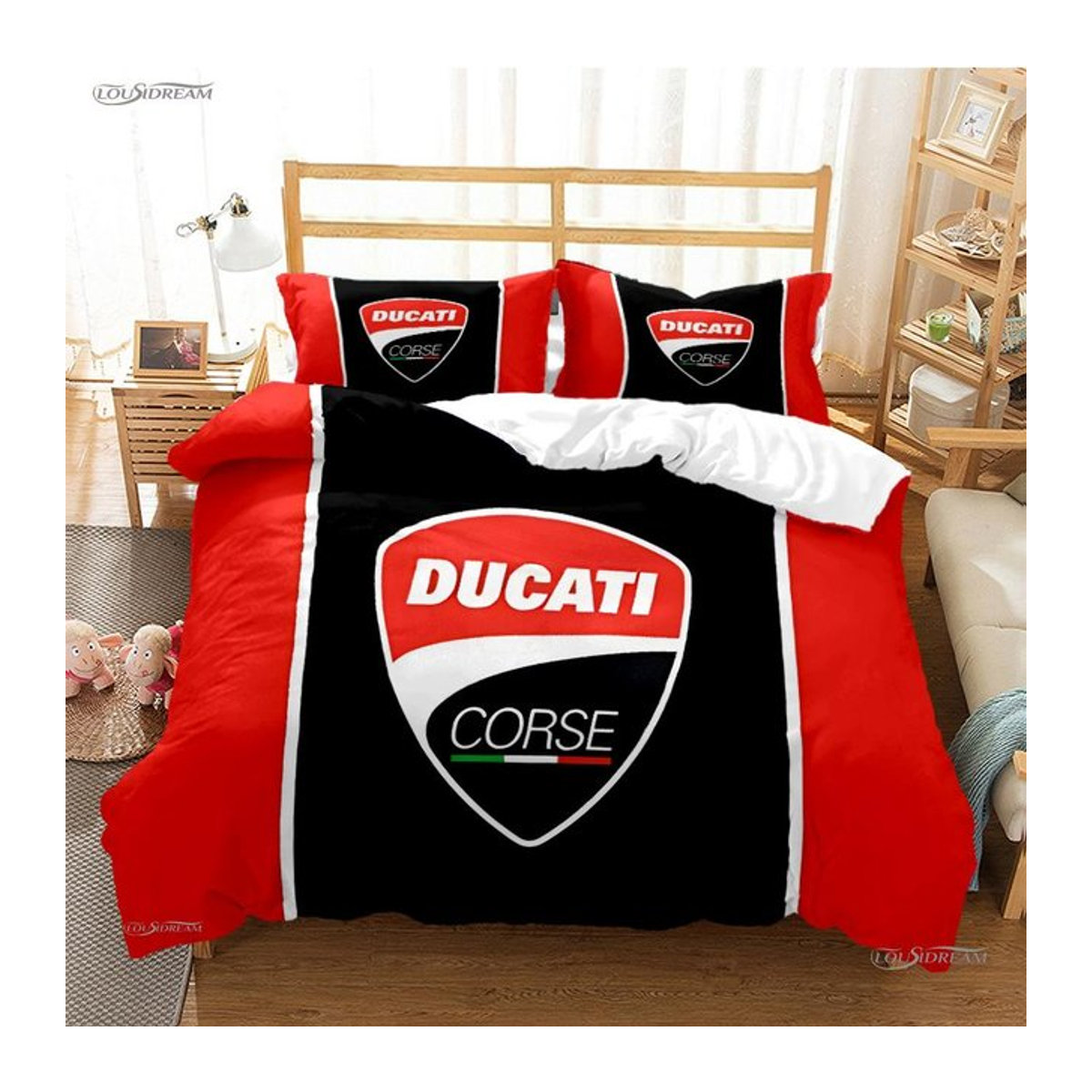 Casal Moto Racing Ganzjahres-Bettwäsche-Set mit Steppdecke und Kissenbezügen, B/H: 140 x 210 cm - Bild 1