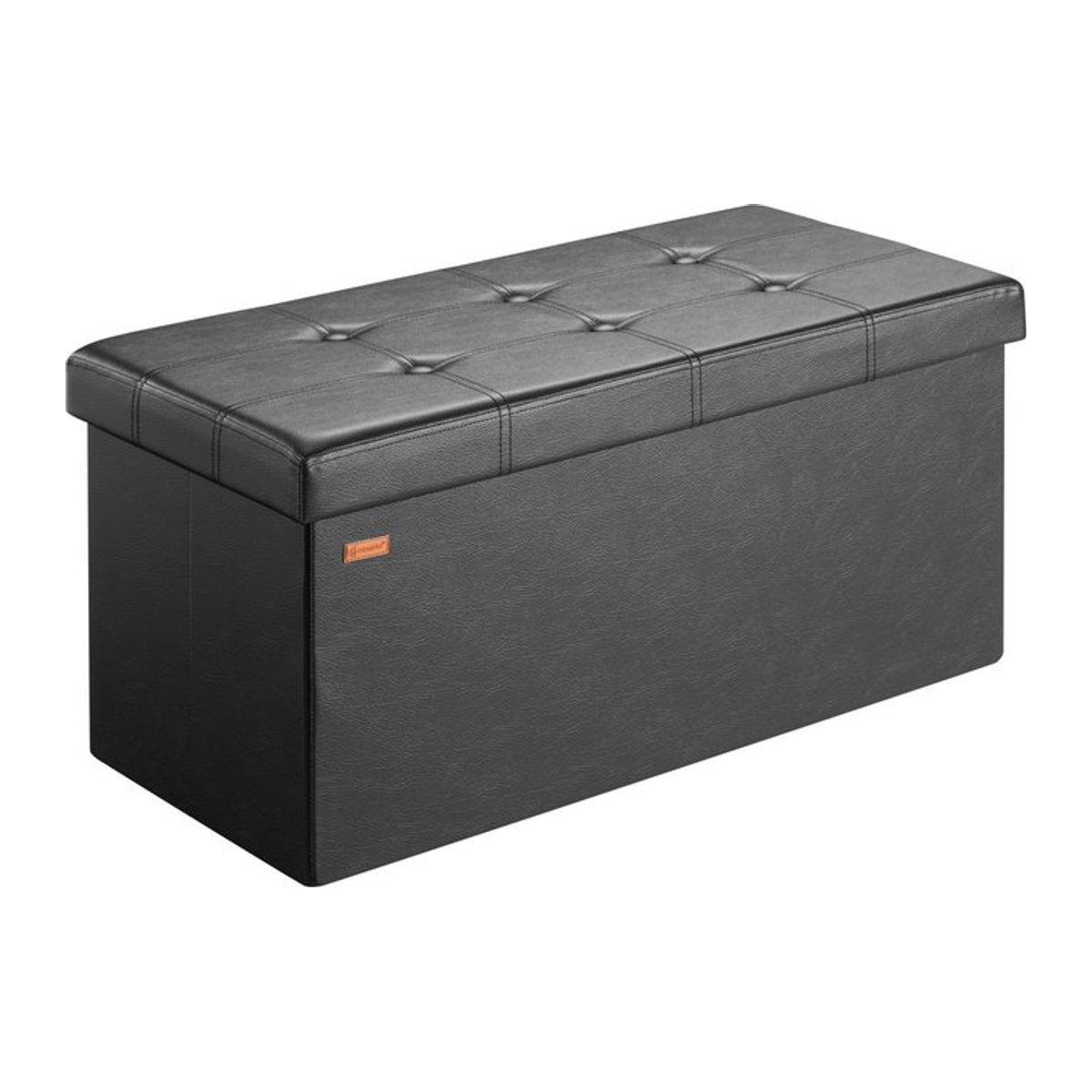 CASARIA Sitztruhe Modern Schwarz B/T/H: 80 x 40 x 40 cm - Bild 1