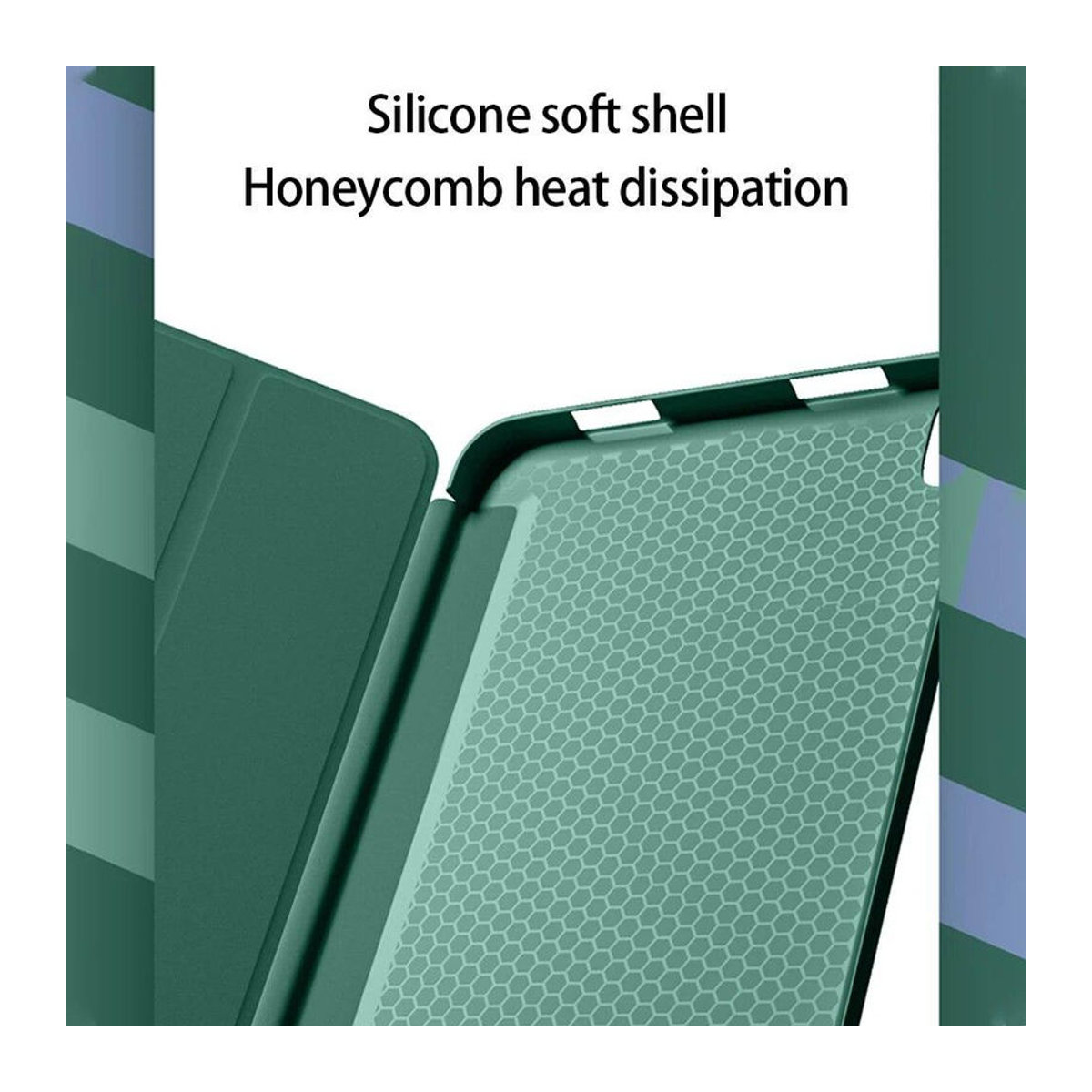 CASEPOKE Tablet Leder Hülle für Samsung Galaxy Tab S11 S10 S9 S8 S7 S6 FE Plus und Tab A11 8.7 Inch Klapphülle aus Silikon Stoßfest und Minimalistisch in Schwarz - Bild 5