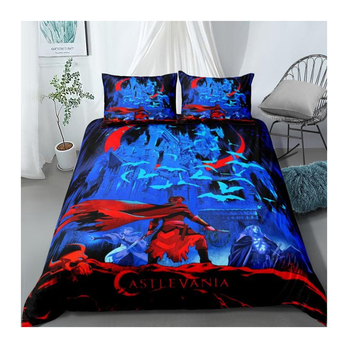 Castlevania Bettwäsche-Set Multicolor mit Reißverschluss, B/H: 140 x 210 cm - Bild 1