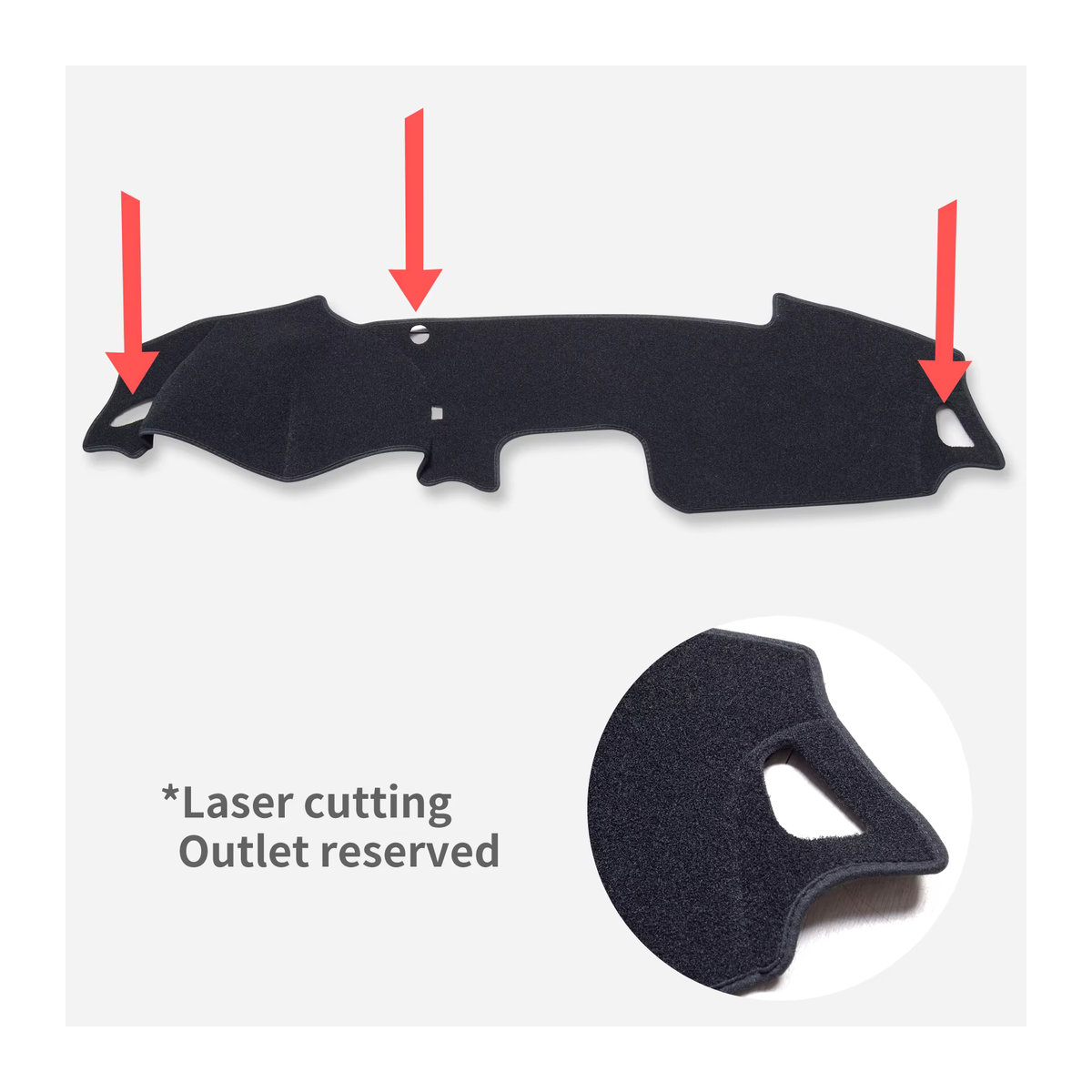 CATUSIKI Armaturenbrett-Matte für Mazda MX-5 Roadster Miata 2015–2022 ND RF, Sonnenschutz aus Textil in Schwarz - Bild 2