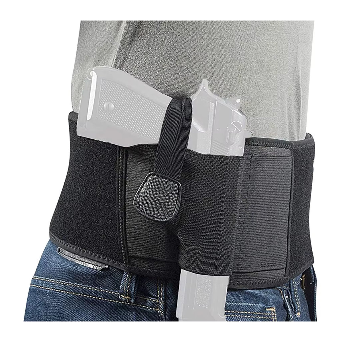 CCOOLERFIRE Taktischer Taillengürtel in Schwarz für Outdoor, Jagd und Fitness mit verdecktem Holster und Handyfach - Bild 3