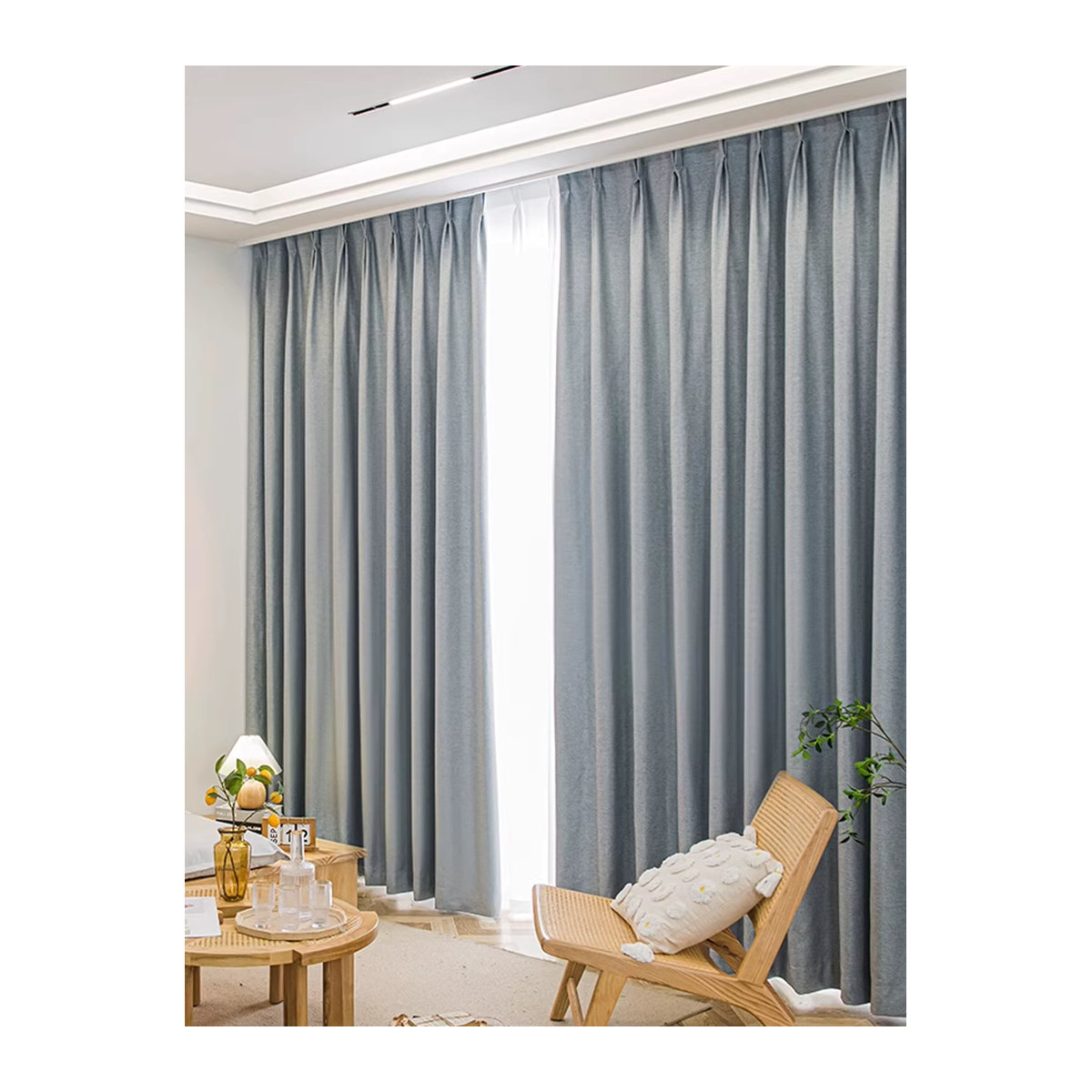 CENTURyMiG Verdickte Chenille-Vorhänge in Grau mit hoher Schattierung und Schalldämmung für Schlafzimmer und Kinderzimmer - Bild 2