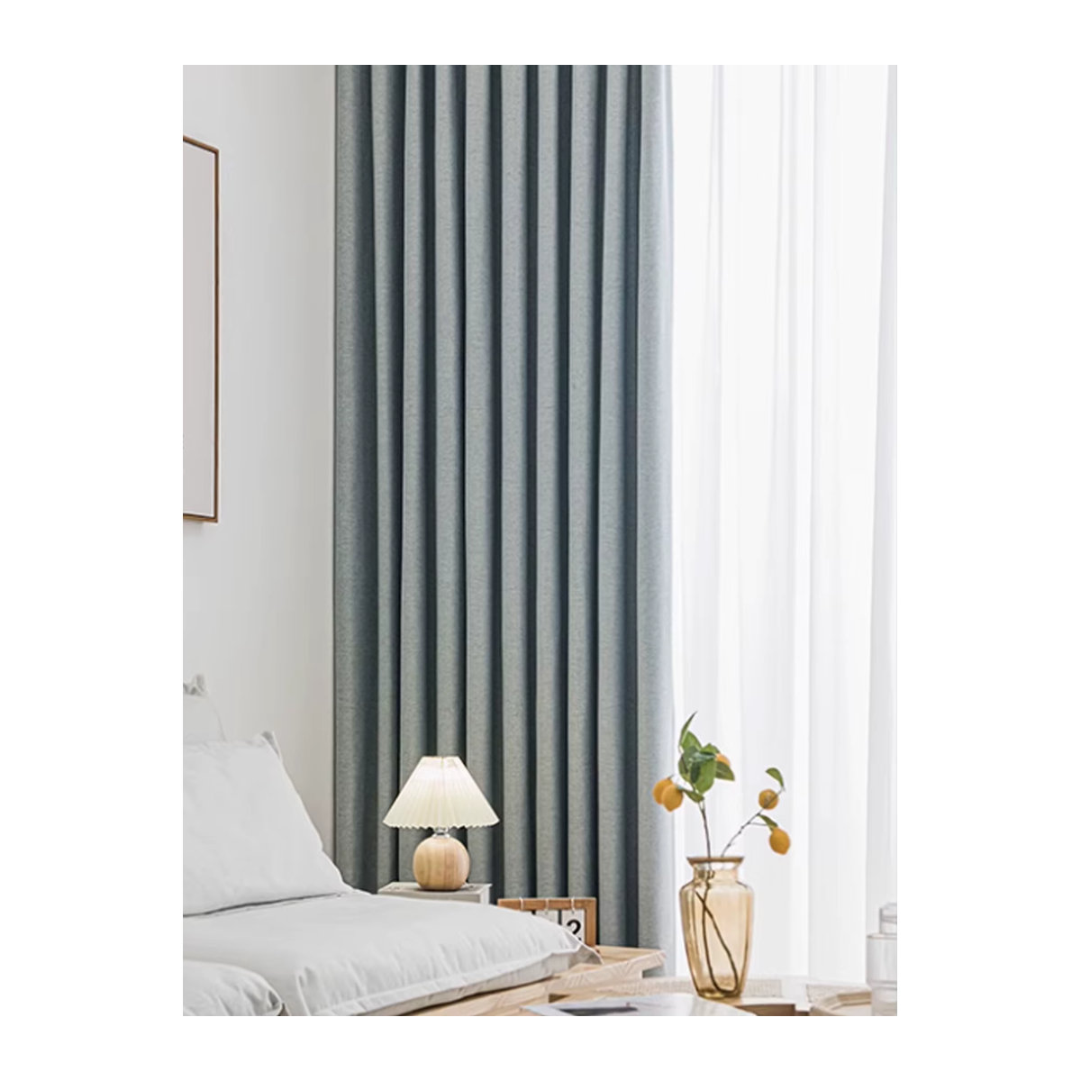 CENTURyMiG Verdickte Chenille-Vorhänge in Grau mit hoher Schattierung und Schalldämmung für Schlafzimmer und Kinderzimmer - Bild 5