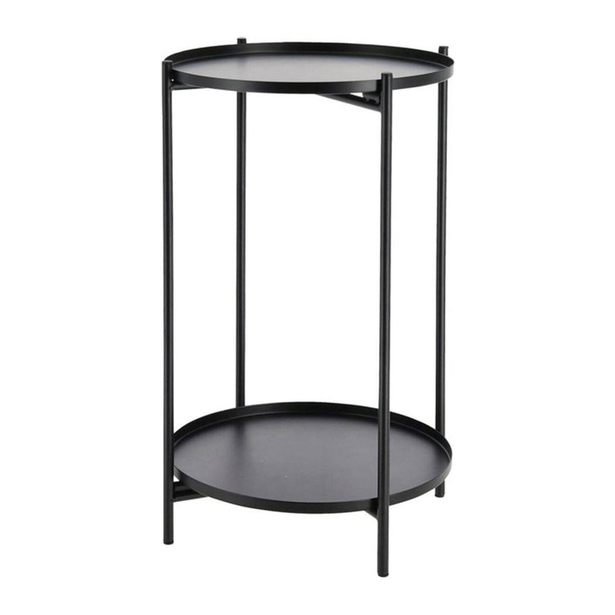 Cepewa Beistelltisch rund aus Metall in Schwarz, Modern und Minimalistisch, B/T/H: 28 x 28 x 48 cm - Bild 1