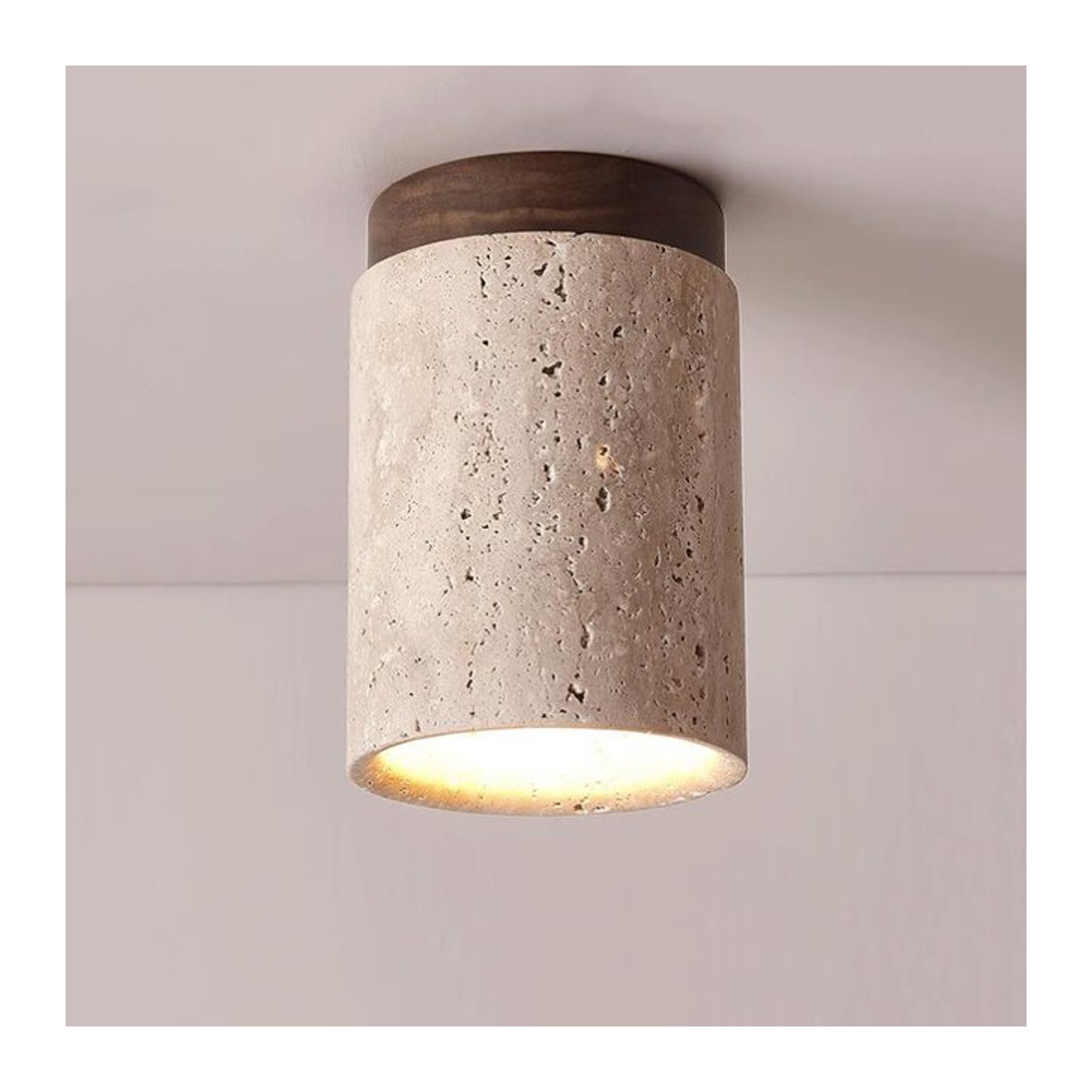 Ceropegia Wabi-Sabi Deckenlampe in Gelb und Beige im Stein-Design für Flur und Balkon - Bild 1